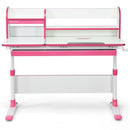 Adjustable Height Study Desk with Drawer and Tilted Desktop for School and Home