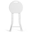 Set of 4 18 Inch Collapsible Round Stools with Handle
