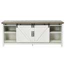TV Stand Media Center Console Cabinet with Sliding Barn Door