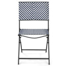 Set of 4 Patio Folding Rattan Dining Chairs for Camping and Garden