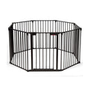 Adjustable Panel Baby Safe Metal Gate Play Yard-Black