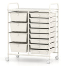 12-Drawer Utility Rolling Cart with Drawers Multi-Use Storage