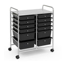12 Storage Drawer Organizer Bins Rolling Cart