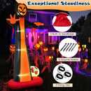 12 Feet Inflatable Grim Reaper Ghost with Built-in LED Lights and Scary Skull