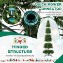 12 FT Tall Prelit Hinged Artificial Christmas Tree with 2536 PVC Branch Tips
