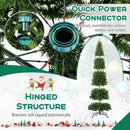 12 FT Tall Prelit Hinged Artificial Christmas Tree with 2536 PVC Branch Tips