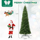 12 FT Tall Prelit Hinged Artificial Christmas Tree with 2536 PVC Branch Tips
