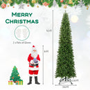 12 Feet Tall Pre-Lit Artificial Christmas Tree Outdoor Indoor Slim Pencil Tree with Lights