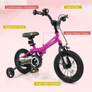 Kids Bike 14-Inch with Removable Training Wheels Pink