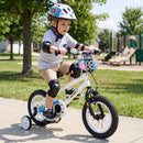 Kids Bike with Training Wheels 12-18 Inch White