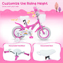 Girls Bike 12-18 Inch with Training Wheels and Basket