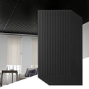 12-Pack PVC Slat Wall Panels for Interior Wall Decoration for Living Room and TV Background
