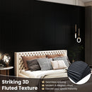 12-Pack PVC Slat Wall Panels for Interior Wall Decoration for Living Room and TV Background