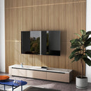 12-Pack PVC Slat Wall Panels for Interior Wall Decoration for Living Room and TV Background