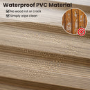 12-Pack PVC Slat Wall Panels for Interior Wall Decoration for Living Room and TV Background