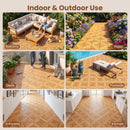 Acacia Wood Interlocking Deck Tiles 12x12 Inch - 24 Pack