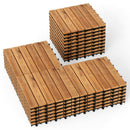 Acacia Wood Interlocking Deck Tiles 12x12 Inch - 27 Pack