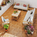 Acacia Wood Interlocking Deck Tiles 12x12 Inch - 27 Pack