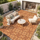 Acacia Wood Interlocking Deck Tiles 12x12 Inch - 27 Pack