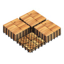 Acacia Wood Interlocking Deck Tiles 12x12 Inch - 27 Pack