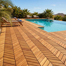 Acacia Wood Interlocking Deck Tiles 12x12 Inch - 30 Pack