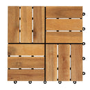 Acacia Wood Interlocking Deck Tiles 12x12 Inch - 54 Pack