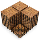 Acacia Wood Interlocking Deck Tiles 12x12 Inch - 54 Pack