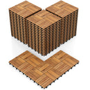 Acacia Wood Interlocking Deck Tiles 12x12 Inch - 54 Pack