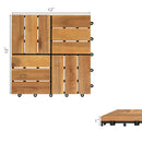 Acacia Wood Interlocking Deck Tiles 12x12 Inch - 54 Pack
