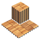 Acacia Wood Interlocking Deck Tiles 12x12 Inch - 54 Pack