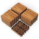 Acacia Wood Interlocking Deck Tiles 12x12 Inch (54 Pack)