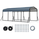 12 x 20 Feet Heavy-Duty Carport Outdoor Galvanized Steel Garage Car Shelter