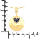 0.20 Carat Genuine Blue Sapphire .925 Sterling Silver Pendant