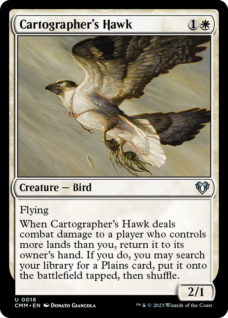 Cartographer's Hawk (CMM-018) - Commander Masters Foil