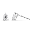 14K White Gold 1/2 Cttw Pear Shape Solitaire Lab Grown Diamond Stud Earrings (F-G Color, VS2-SI1 Clarity)
