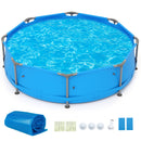 12ft x 30in Round Above Ground Swimming Pool with 12 ft Pool Cover