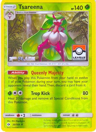 Tsareena 020/149 - League & Championship Cards - Reverse Holofoil