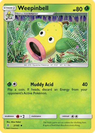 Weepinbell 002/145 - SM  Guardians Rising