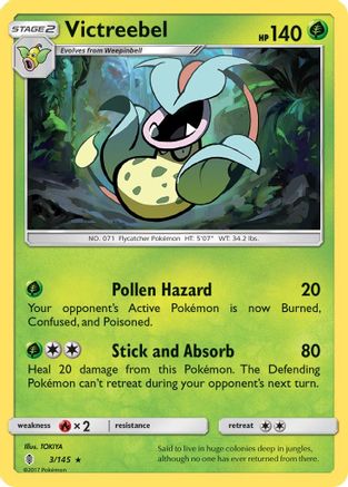 Victreebel 003/145 - SM  Guardians Rising Reverse Holofoil