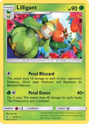 Lilligant 005/145 - SM  Guardians Rising Reverse Holofoil
