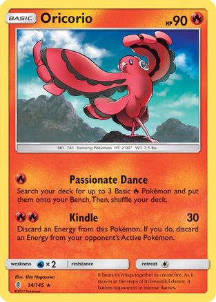 Oricorio 014/145 - SM  Guardians Rising Reverse Holofoil