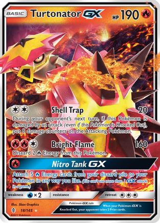 Turtonator GX 018/145 - SM  Guardians Rising Holofoil