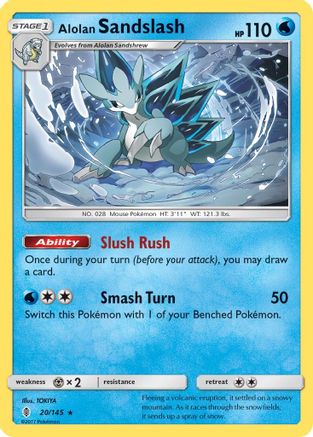 Alolan Sandslash 020/145 - SM  Guardians Rising Reverse Holofoil