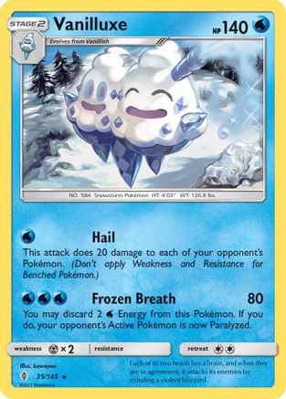 Vanilluxe 035/145 - SM  Guardians Rising Reverse Holofoil