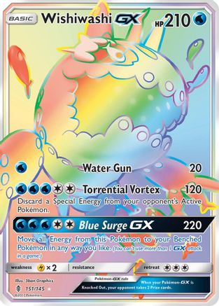 Wishiwashi GX (Secret) 151/145 - SM  Guardians Rising Holofoil