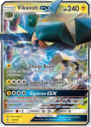 Vikavolt GX 045/145 - SM  Guardians Rising Holofoil
