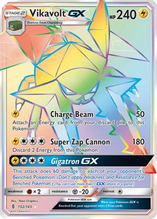 Vikavolt GX (Secret) 152/145 - SM  Guardians Rising Holofoil