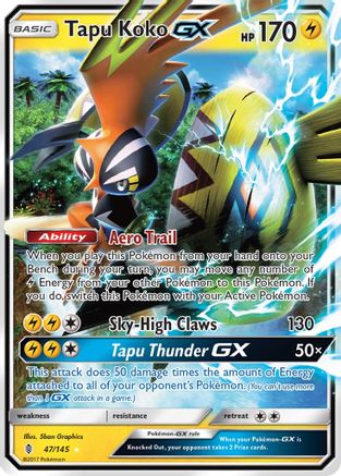 Tapu Koko GX 047/145 - SM  Guardians Rising Holofoil