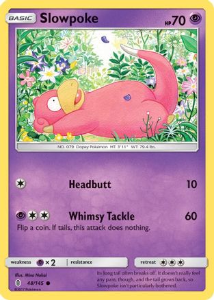 Slowpoke 048/145 - SM  Guardians Rising Reverse Holofoil