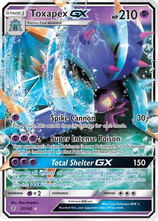 Toxapex GX 057/145 - SM  Guardians Rising Holofoil